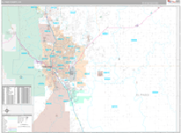 El Paso Wall Map Premium Style